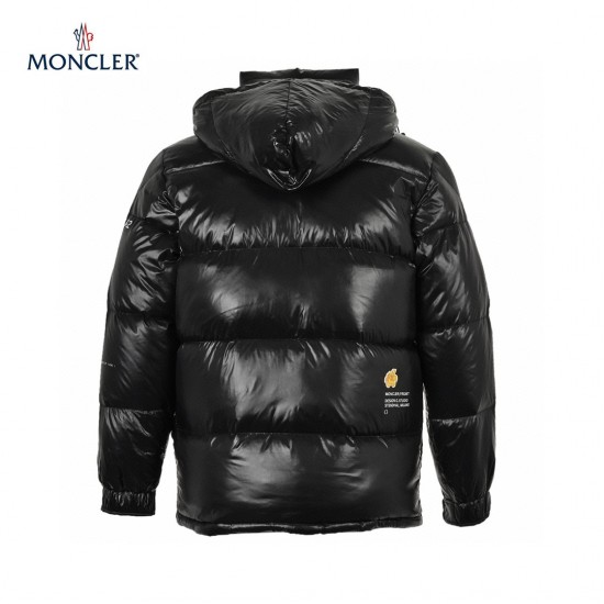 Billig 19FW Moncler Bormes Sort Beige Ærmeløs Dunvest Frakke 