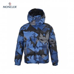 Ny 23FW Moncler Mosa Hooded Lange ærmer Multicolour Stevens Dunjakke 