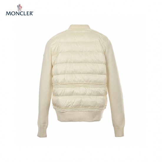 Billig 19FW Moncler Bormes Sort Beige Ærmeløs Dunvest Frakke 