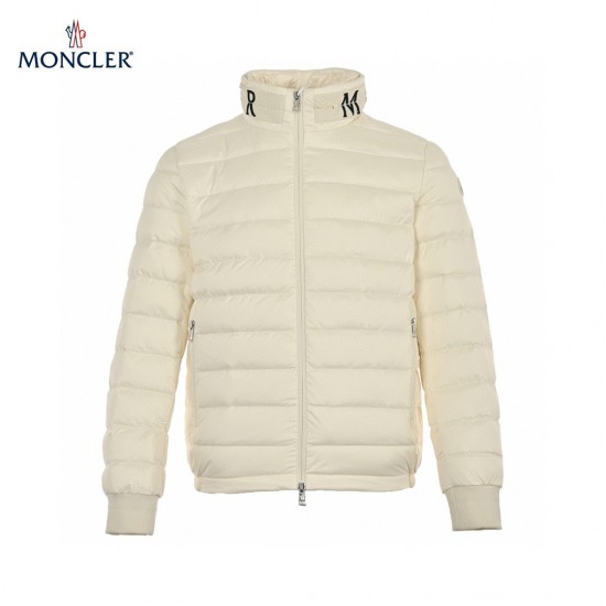 Billig Moncler Lange ærmer Short Dunjakke OG Frakke Beige 