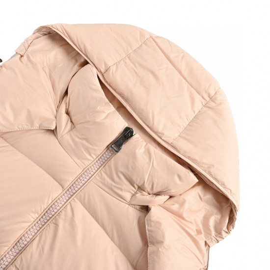 Billig 19FW Moncler Bormes Sort Beige Ærmeløs Dunvest Frakke 