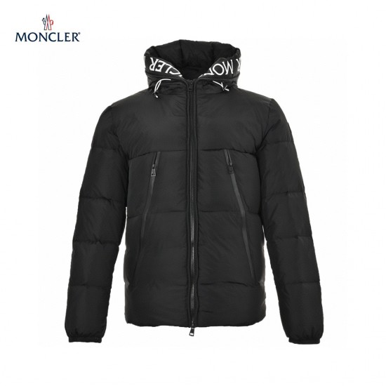 Billig Moncler Montclar Quilted Shell Hooded Lange ærmer Short Dunjakke Blå Frakke 