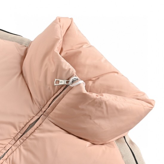 Billig 19FW Moncler Bormes Sort Beige Ærmeløs Dunvest Frakke 