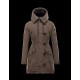 Moncler ARRIOUS Turtleneck Detachable Fur Collar Military Grøn Parka Polyester/Cotton/Racoon Dame 41463417UO