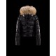 Moncler Alpin Detachable Fur Trimmed Collar Sort Dunjakke Nylon/Polyamid Dame 41236470CT