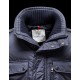 Moncler Amazzone Ribbed Collar Blå Dunjakke Nylon/Polyamid Herre 41236400TV