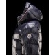 Moncler Aubert Hooded Neckline Blå Dunjakke Nylon/Polyamid Herre 41224644FN