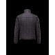 Moncler BAHR Biker Turtleneck Sort Dunjakke Silky Nylon Lambskin Herre 41466657QL