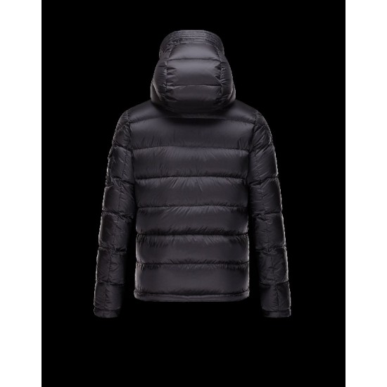 Moncler BASILE Lightweight Fixed Hood Sort Dunjakke Nylon/Polyamide Herre 41457019EE