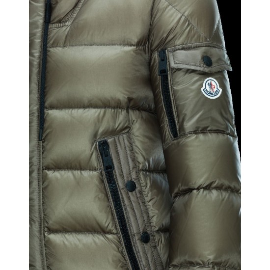 Moncler BASILE Lightweight Fixed Hood Khaki Dunjakke Nylon/Polyamide Herre 41457019LV