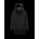 Moncler BASSIAS Detachable Turtleneck Fur Collar Sort Vinter Jakker Polyester/Beaver Dame 41466460TP