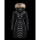 Moncler BELLOY Turtleneck Fur-Trimmed Hood Sort Vinter Jakker Nylon/Polyamide Dame 41461298AB