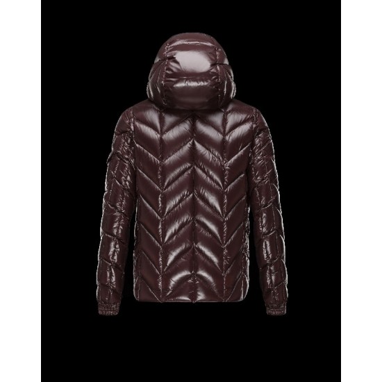 Moncler BERRIAT Detachable Hood Turtleneck Dark Brun Dunjakke Nylon/Polyamid Herre 41456769LD