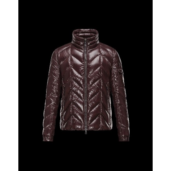 Moncler BERRIAT Detachable Hood Turtleneck Dark Brun Dunjakke Nylon/Polyamid Herre 41456769LD