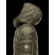 Moncler BERRIAT Detachable Hood Turtleneck Military Grøn Dunjakke Nylon/Polyamid Herre 41456793MB