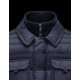 Moncler BLAIS Turtleneck Dark Blå Dunjakke Polyamid/Wool Herre 41378018WC