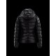 Moncler Bady Detachable Hood Sort Dunjakke Lacquered Nylon Dame 41224540LT