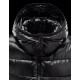 Moncler Bady Detachable Hood Sort Dunjakke Lacquered Nylon Dame 41224540LT