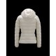 Moncler Bady Detachable Hood Ivory Dunjakke Lacquered Nylon Dame 41224540PX