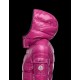 Moncler Bady Detachable Hood Lyserød Dunjakke Lacquered Nylon Dame 41224540GR