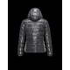 Moncler Bady Detachable Hood Steel Sølv Dunjakke Lacquered Nylon Dame 41224540KR