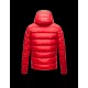 Moncler CANUT Knitted Collar Rød Dunjakke Pa/Polyurethane Herre 41311219EJ