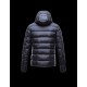 Moncler CANUT Lightweight Knitted Collar Blå Dunjakke Nylon/Pa Herre 41311219CU