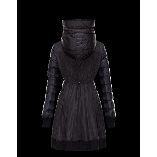 Moncler CHAMBLY Ultralight Turtleneck Sort Vinter Jakker Nylon/Polyamide Dame 41466459FL