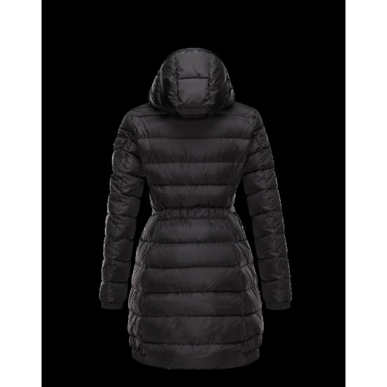 Moncler CHARPAL Detachable Turtleneck Sort Vinter Jakker Nylon/Polyamide Dame 41457122BS