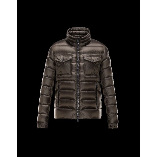 Moncler EDWARD Detachable Hood Turtleneck Dark Grøn Dunjakke Techno Fabric Herre 41456708BS