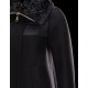 Moncler ERIDAN Turtleneck Fur Collar Sort Dunjakke Wool/Nylon/Feather/Lambskin Dame 41473403IJ