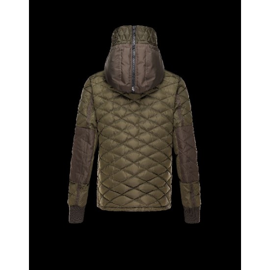 Moncler ERNEST Turtleneck Dark Grøn Dunjakke Nylon Herre 41459674CF