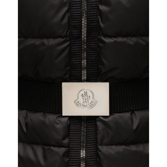 Moncler FABRE Detachable Turtleneck Sort Vinter Jakker Techno Fabric/Polyamide Dame 41457123BH