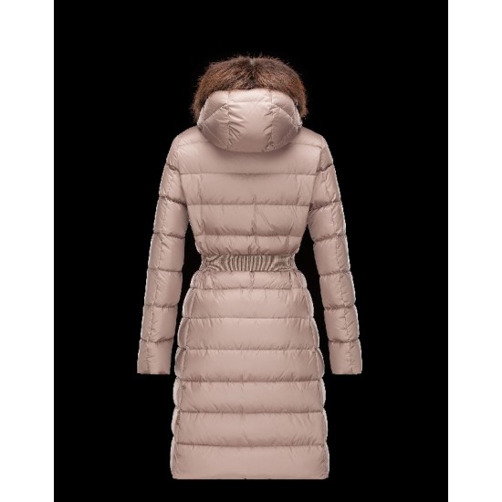 Moncler FABREFUR Detachable Turtleneck Light Brun Vinter Jakker Polyester/Beaver Dame 41456774PI