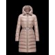 Moncler FABREFUR Detachable Turtleneck Light Brun Vinter Jakker Polyester/Beaver Dame 41456774PI