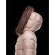 Moncler FABREFUR Detachable Turtleneck Light Brun Vinter Jakker Polyester/Beaver Dame 41456774PI