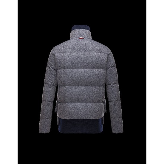 Moncler GAMME BLEU Turtleneck Sølv Dunjakke Techno Fabric Herre 41472643KX