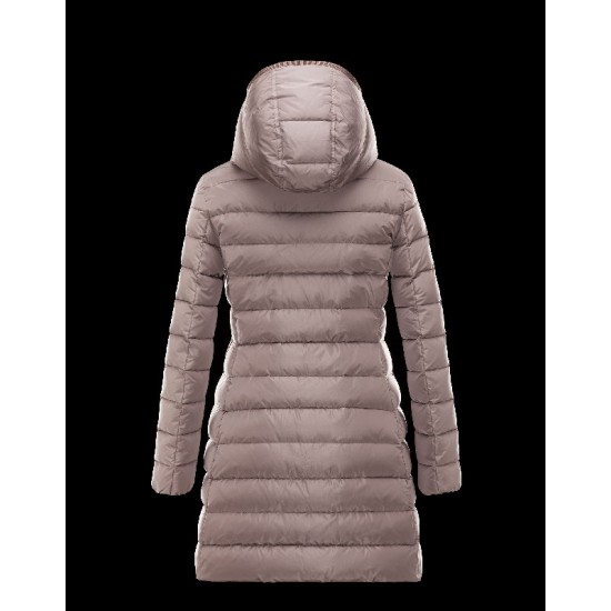 Moncler GARBET Double-Breasted Detachable Dove Sølv Vinter Jakker Techno Fabric Dame 41456711MW