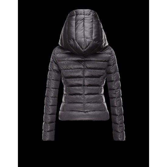 Moncler GAUBE Fixed Hood V-Neckline Steel Sølv Dunjakke Polyester Dame 41456771VN