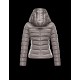 Moncler GAUBE V-Neckline Fixed Hood Sølv Dunjakke Polyester/Synthetic Dame 41456771IF