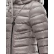 Moncler GAUBE V-Neckline Fixed Hood Sølv Dunjakke Polyester/Synthetic Dame 41456771IF