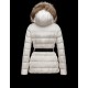 Moncler GENE Turtleneck Detachable Ivory Dunjakke Nylon/Racoon Dame 41456957NI