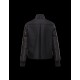 Moncler GENTAU Mandarin Collar Sort Dunjakke Wool Nylon Flannel Dame 41456773QM