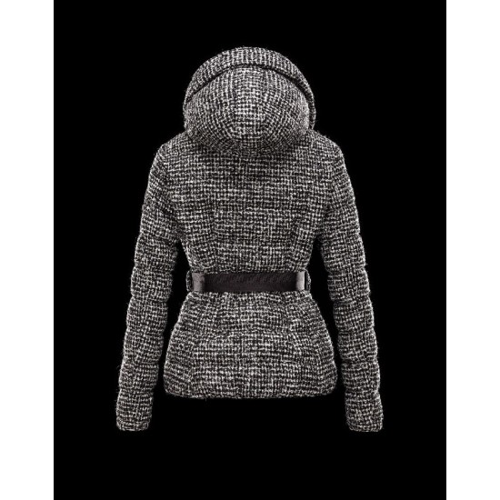 Moncler GRESSELLE Detachable Turtleneck Sort Dunjakke Alpaca Mohair Wool Dame 41456952SQ