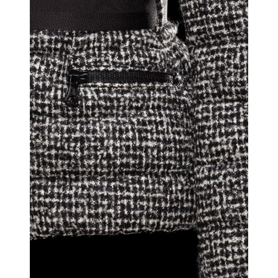 Moncler GRESSELLE Detachable Turtleneck Sort Dunjakke Alpaca Mohair Wool Dame 41456952SQ