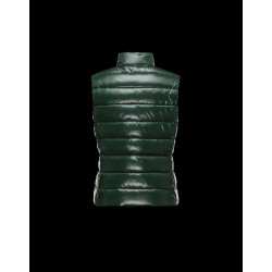 Moncler Ghany Mock Neckline Emerald Grøn Dunvest Nylon/Polyamid Dame 41236562FN