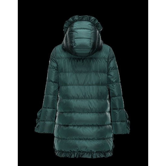 Moncler HANDEL Turtleneck Dark Grøn Vinter Jakker Nylon/Polyamide Dame 41473458QK