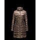 Moncler HERMIFUR Ultralight Detachable Turtleneck Dark Grøn Vinter Jakker Nylon/Racoon Dame 41456718FK