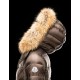 Moncler HERMIFUR Ultralight Detachable Turtleneck Dark Grøn Vinter Jakker Nylon/Racoon Dame 41456718FK