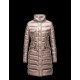 Moncler HERMIFUR Ultralight Turtleneck Dove Sølv Vinter Jakker Nylon/Racoon Dame 41456718XN